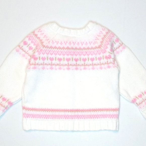 Carter's , White, knit, button-up, cardigan US 9 Month - Picture 3 of 6